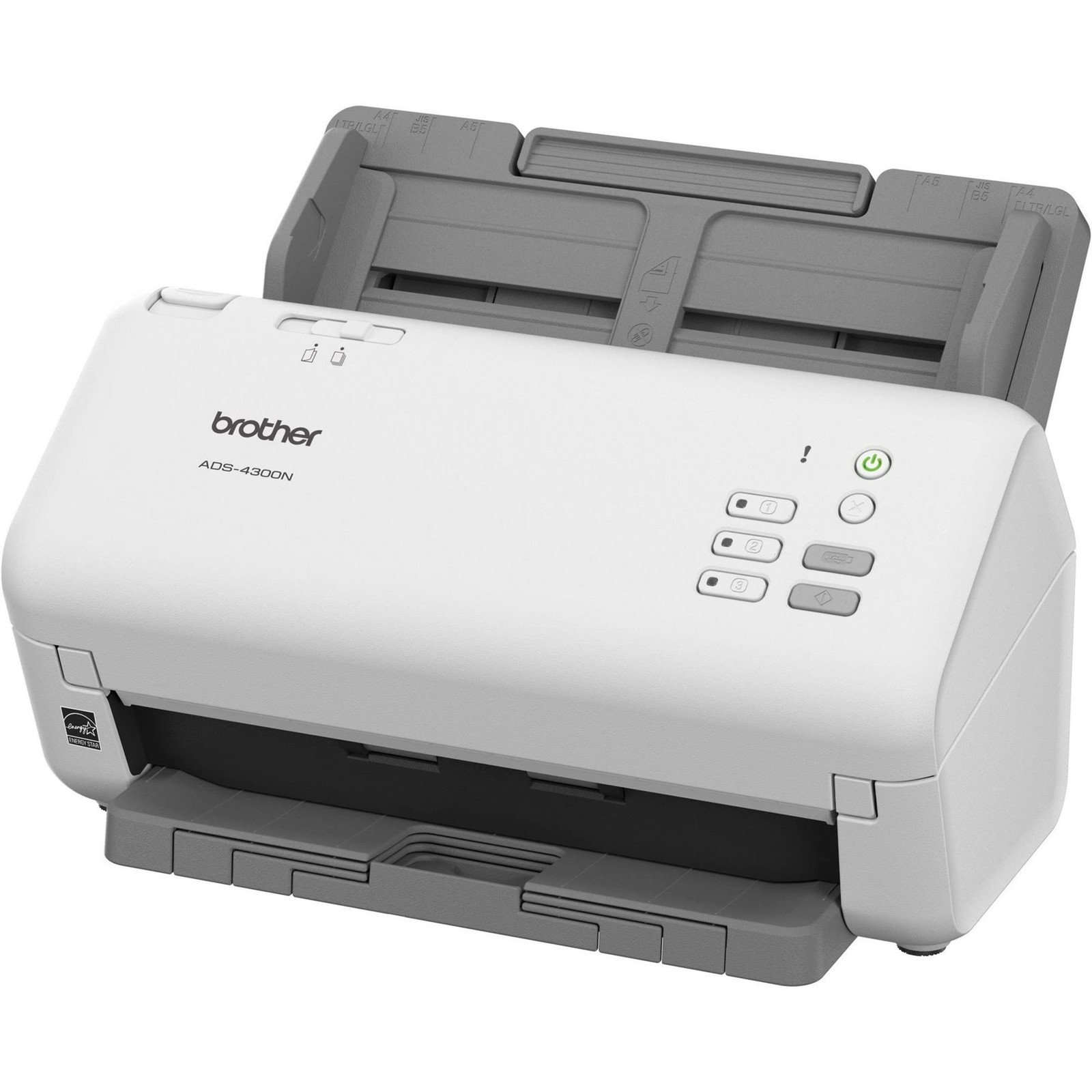 Desktop Scanner Brother ADS-4300N Duplex Networking White