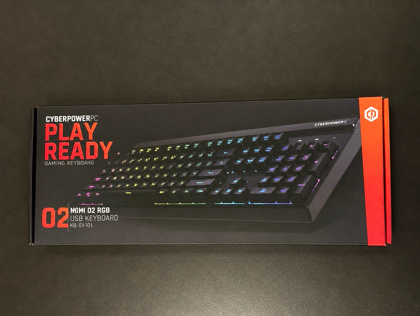CyberPowerPC NOHI 02 RGB Illuminated Multimedia USB Wired QWERTY Keyboard Black