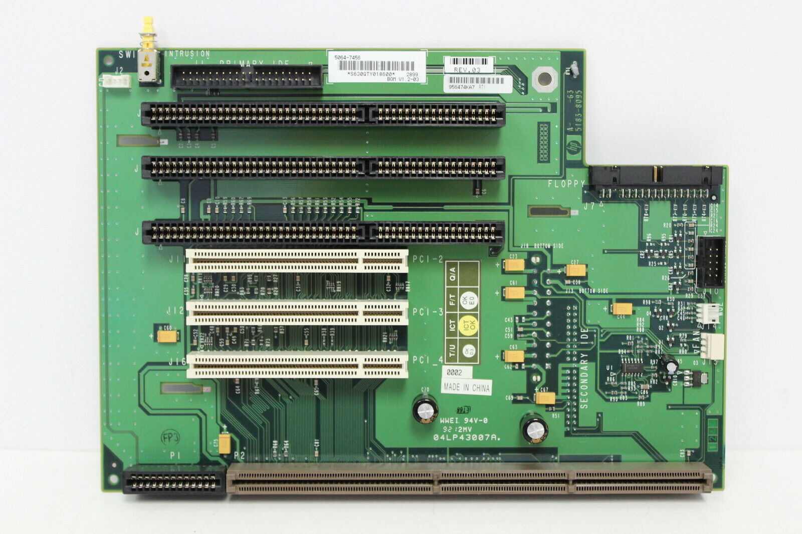 HP 5064-7456 ISA PCI BACKPLANE BOARD RISER BOARD WITH WARRANTY