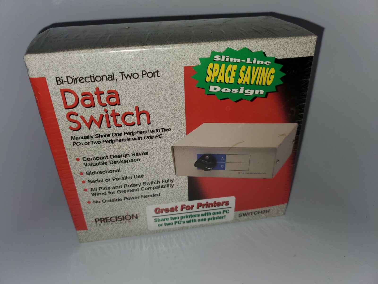 2 PORT DATA TRANSFER SWITCH PRECISION SWITCH2H PARALLEL/SERIAL MANUAL SWITCHING