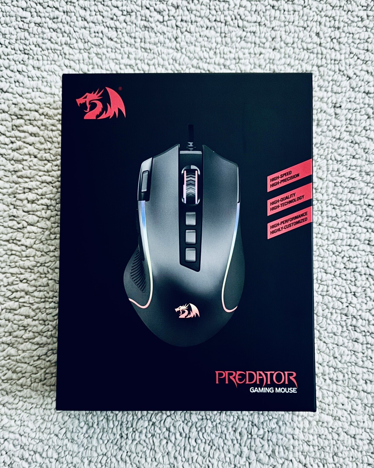 M612 Predator RGB Gaming Mouse, 8000 DPI Wired Optical Gamer Mouse with 11 Progr