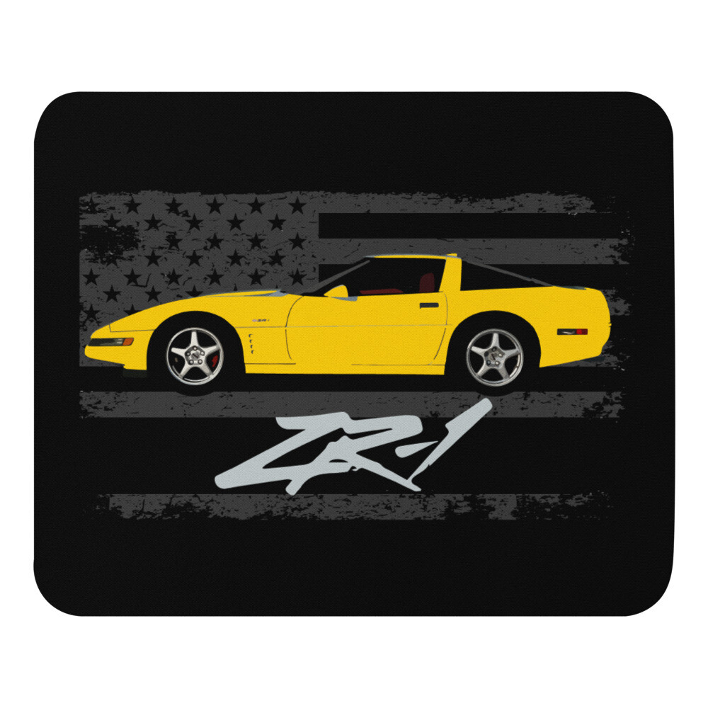 Competition Yellow 1994 Chevy vette C4 ZR-1 ZR1 Mouse pad