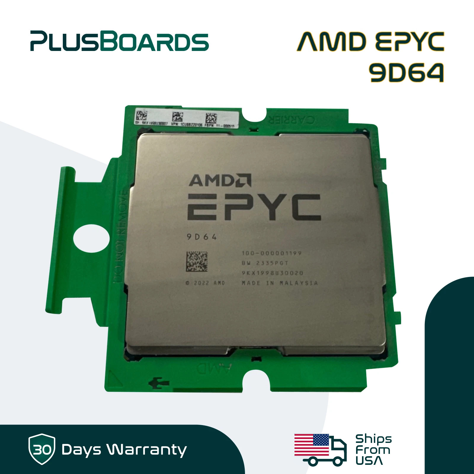 AMD EPYC 9D64 1.2GHz 88-Core SP5 9004 Series 176MB CPU Server Processor Unlocked