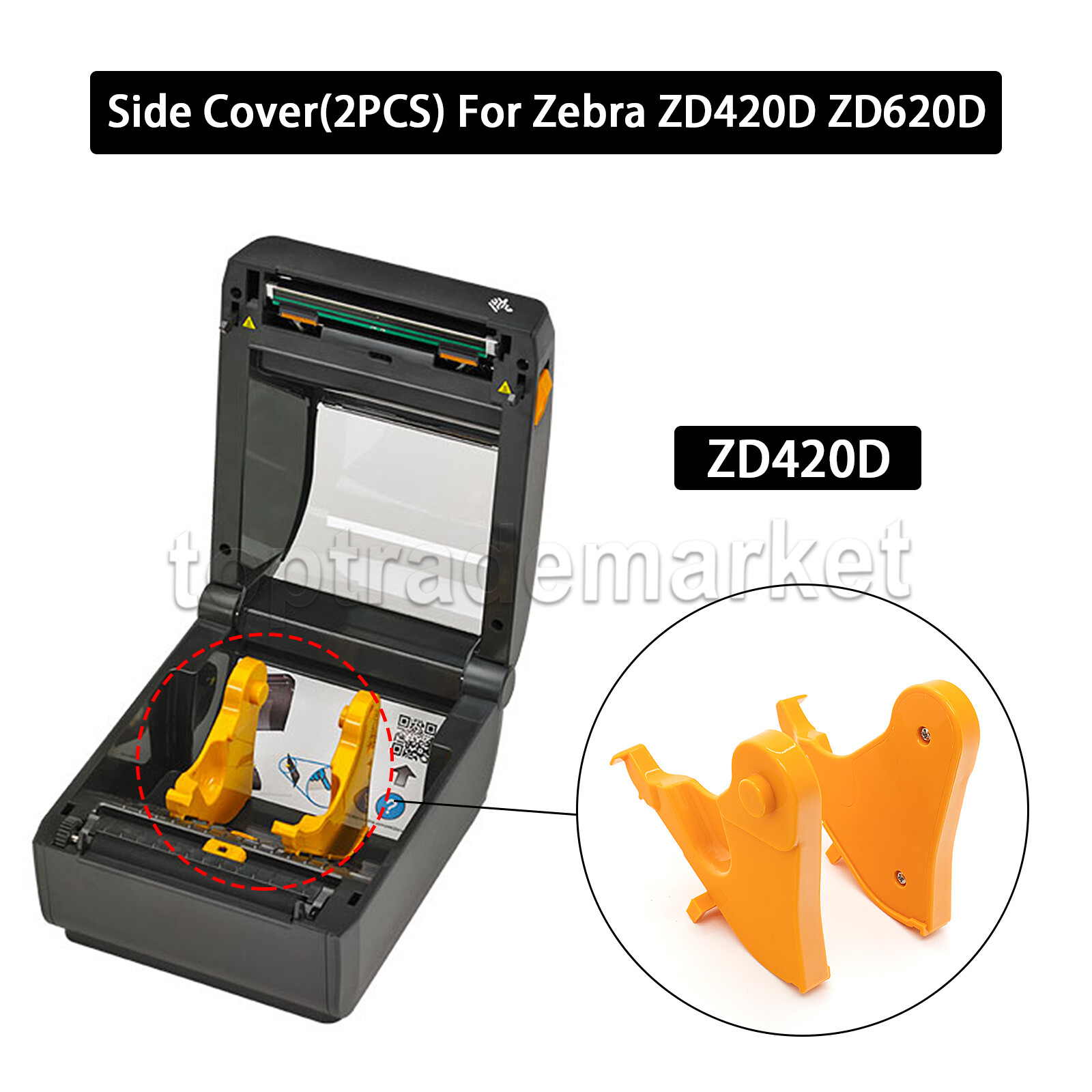 2PCS Thermal Printer Holder Adjustable Arm Repair Kit For Zebra ZD420D ZD620D