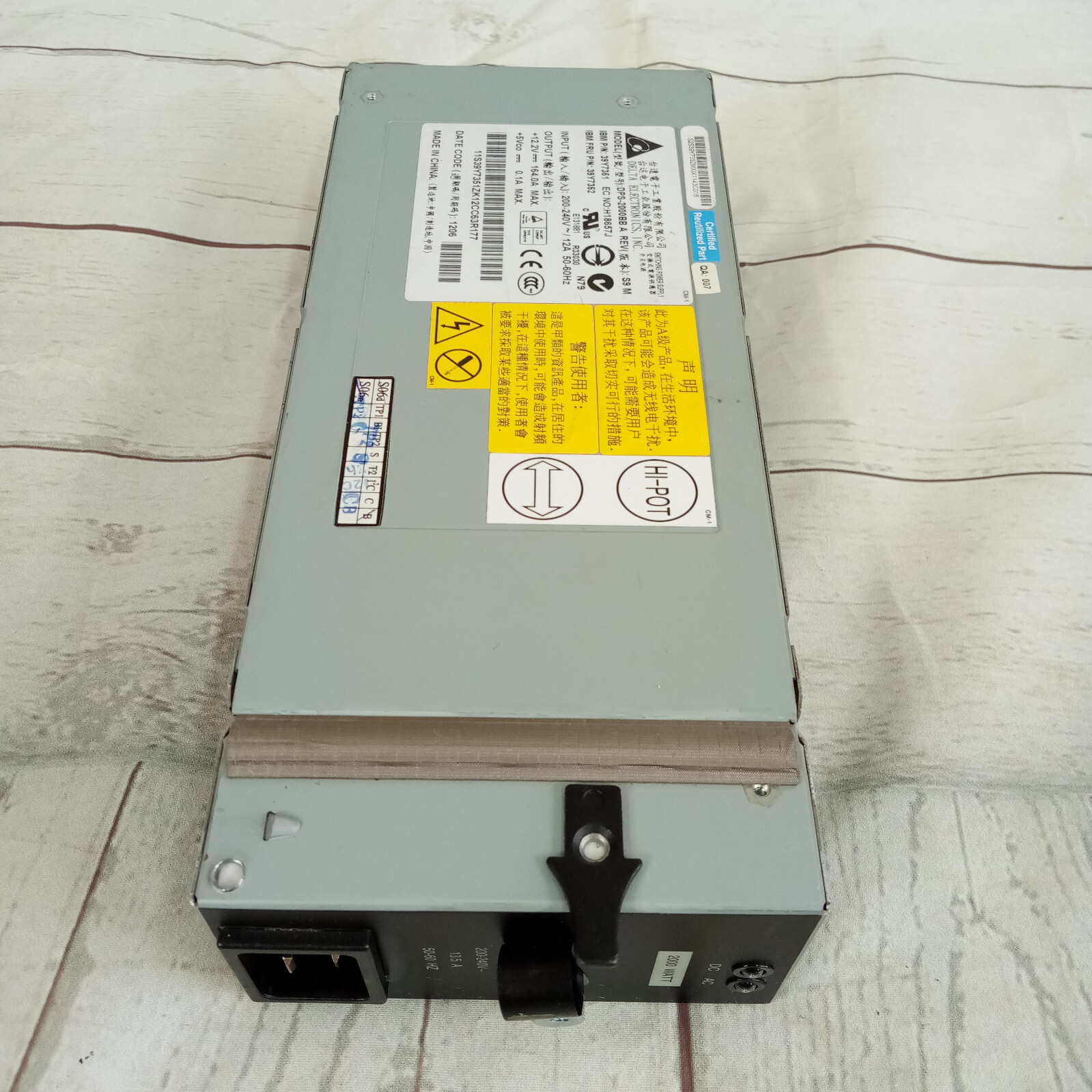 Delta Electronics DPS-2000BB BladeCenter Power Supply 39Y7351