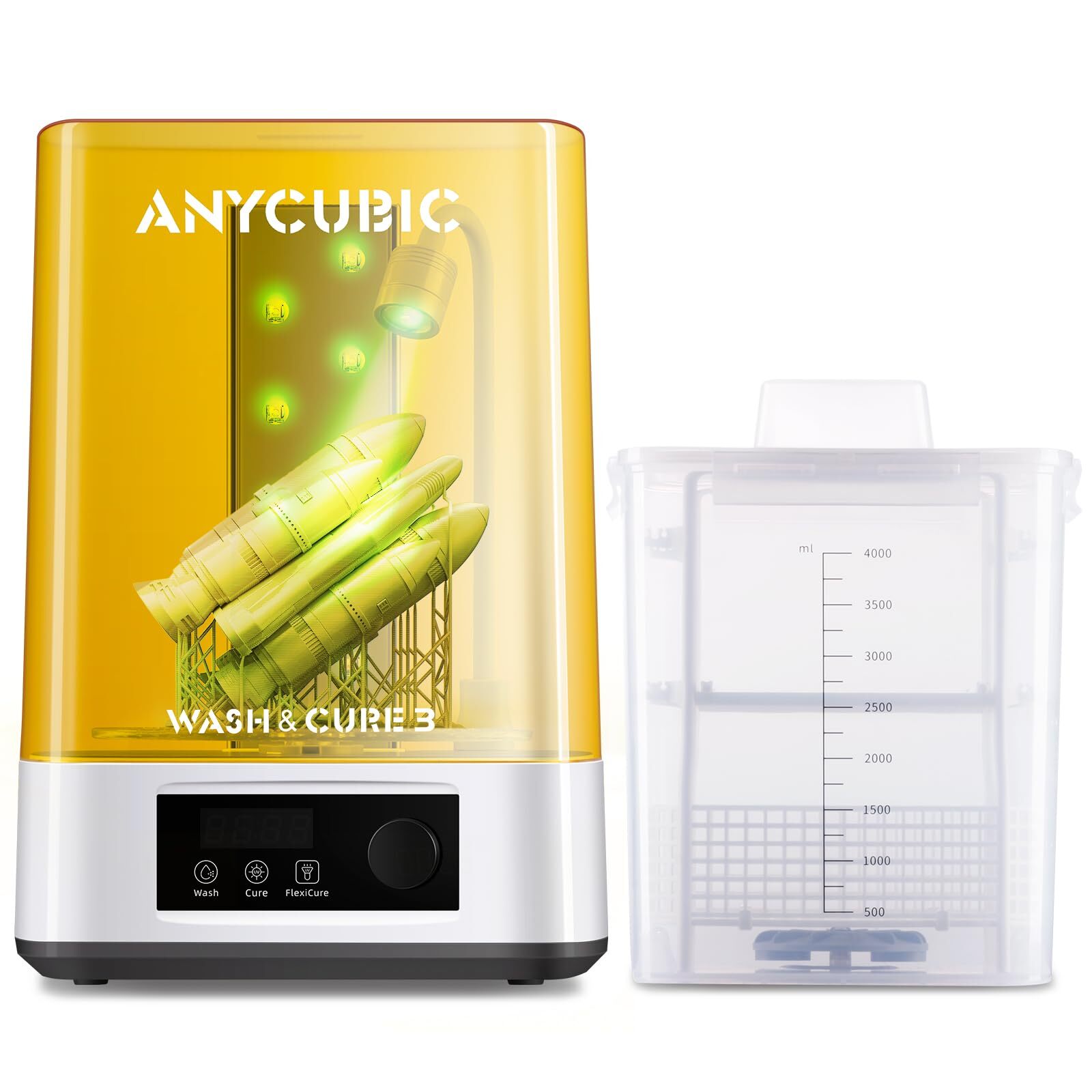ANYCUBIC Photon Mono 4 Series 10K Resin 3D Printer 7" LCD Screen Wash & Cure lot