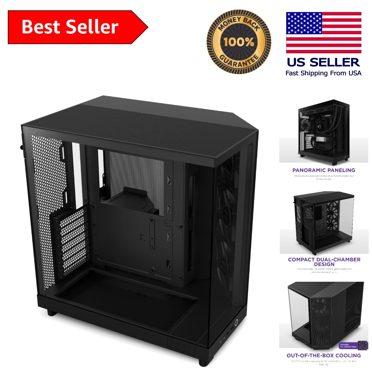 High-Performance H6 Flow Mid-Tower with Optimized Airflow & Cable Management