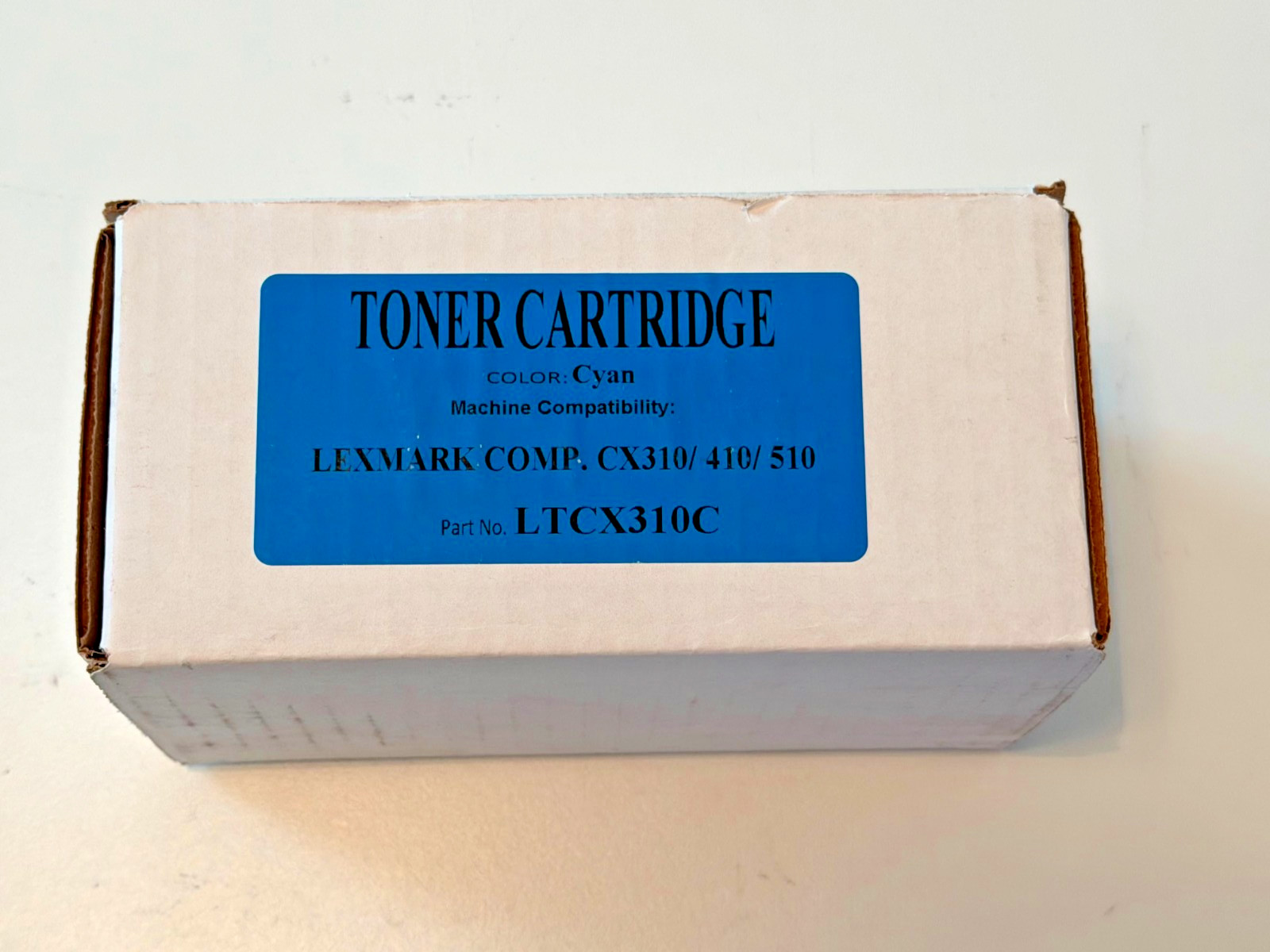 Compatible Lexmark CX310 CX410 CX510 Cyan Toner Cartridge LTCX310C New
