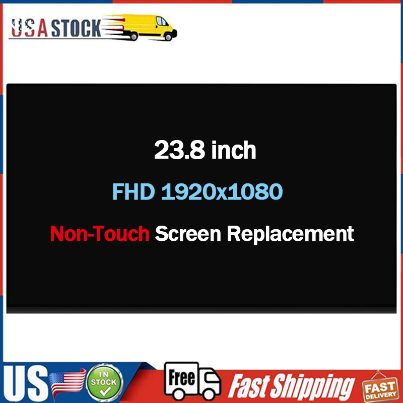23.8" For Dell 052Y72 52Y72 FHD Non-Touch LCD Screen Replacement LM238WF2-SSP2