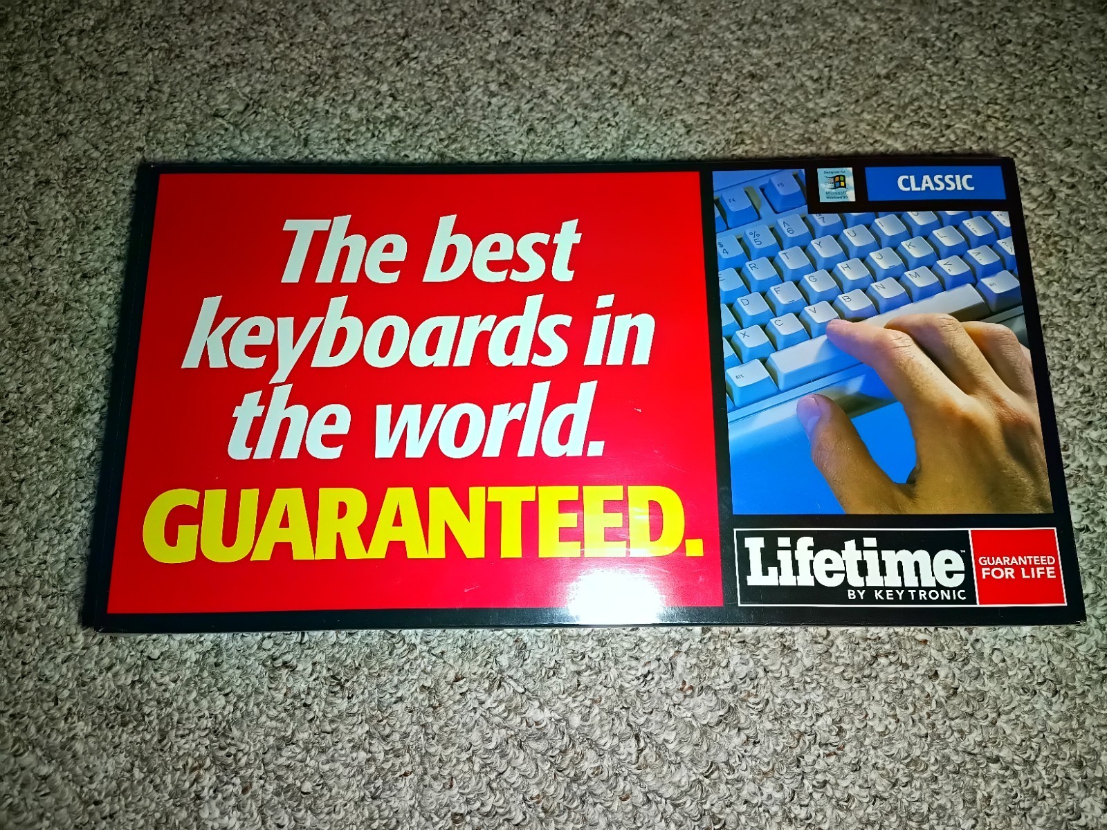 NOS Sealed In Plastic Vintage KeyTronic Lifetime Series Keyboard LT Classic