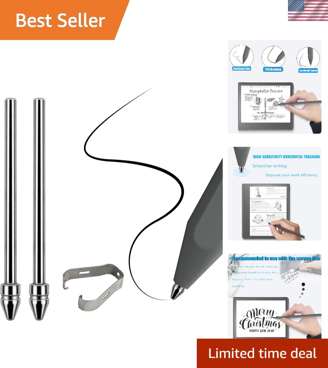 2 Pcs Titanium Alloy Tips for Kindle Scribe - Enhance Your Digital Writing