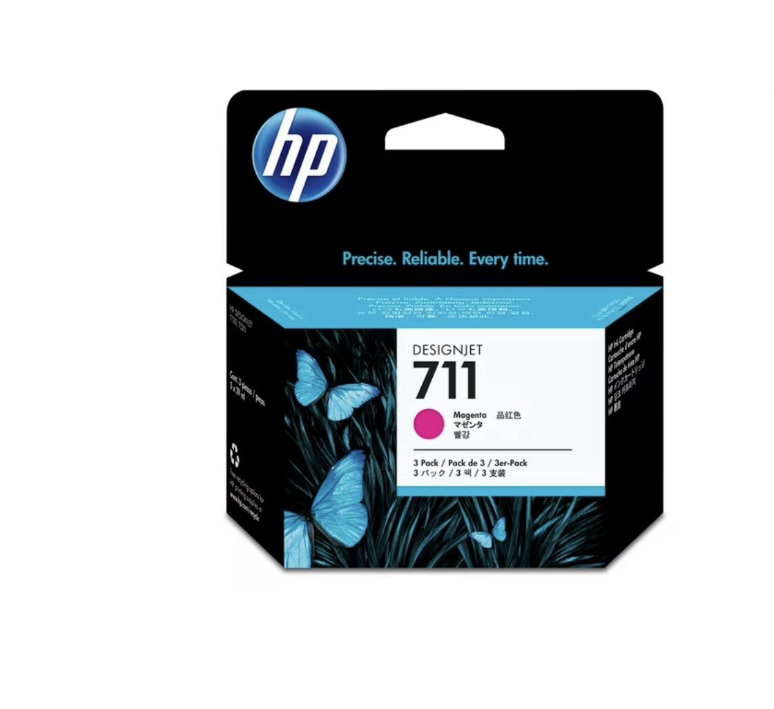 HP CZ135A (CZ135A) HP 711 Original Ink Cartridges - Magenta (3/Pack)