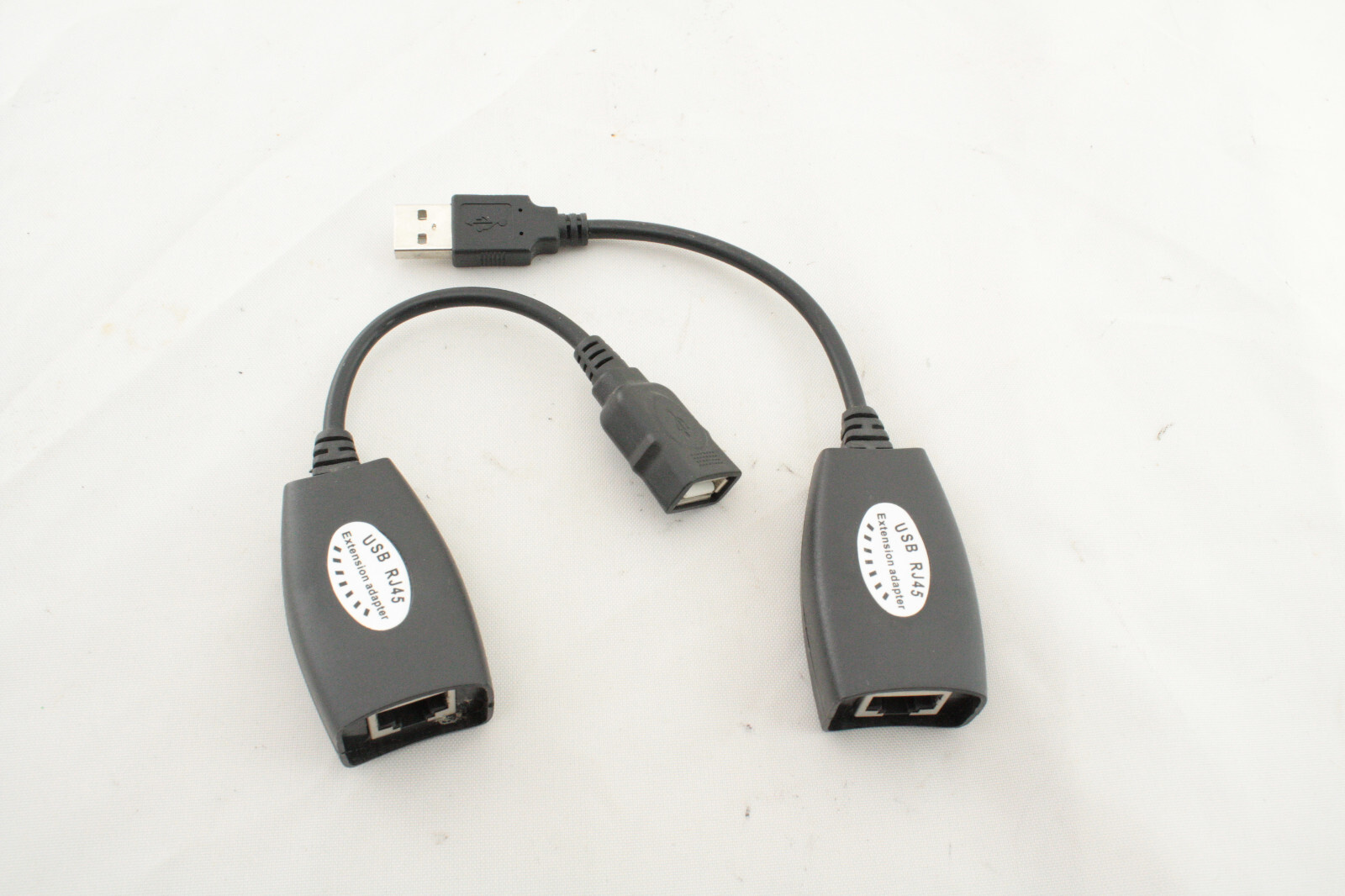 RJ45 USB Extension Adapter, complete pair (USB-over-cat5/cat6 set)