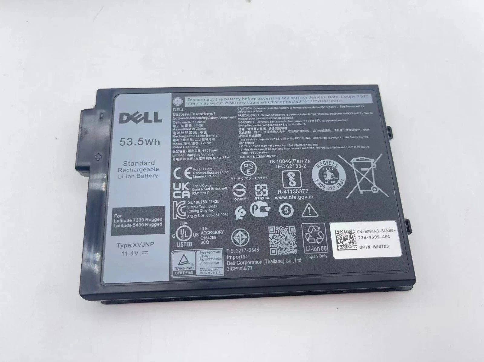 Genuine XVJNP Battery For Dell Latitude 5430 7330 Rugged Extreme 06JRCP 0M0TN3