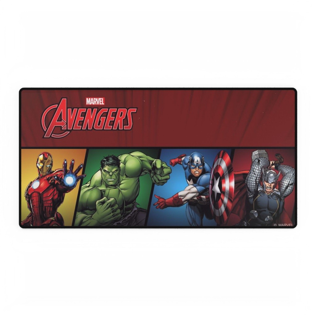 Marvel Avengers Logo Iron Man Hulk Captain America Thor Panel Comic Mouse Pad