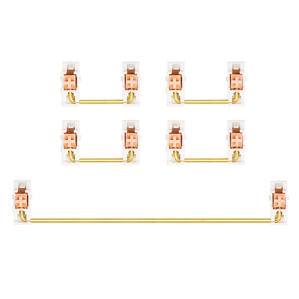 Gold Plated Plate Mounted Stabilizer for Custom Mechanical Keyboard 2U 68406