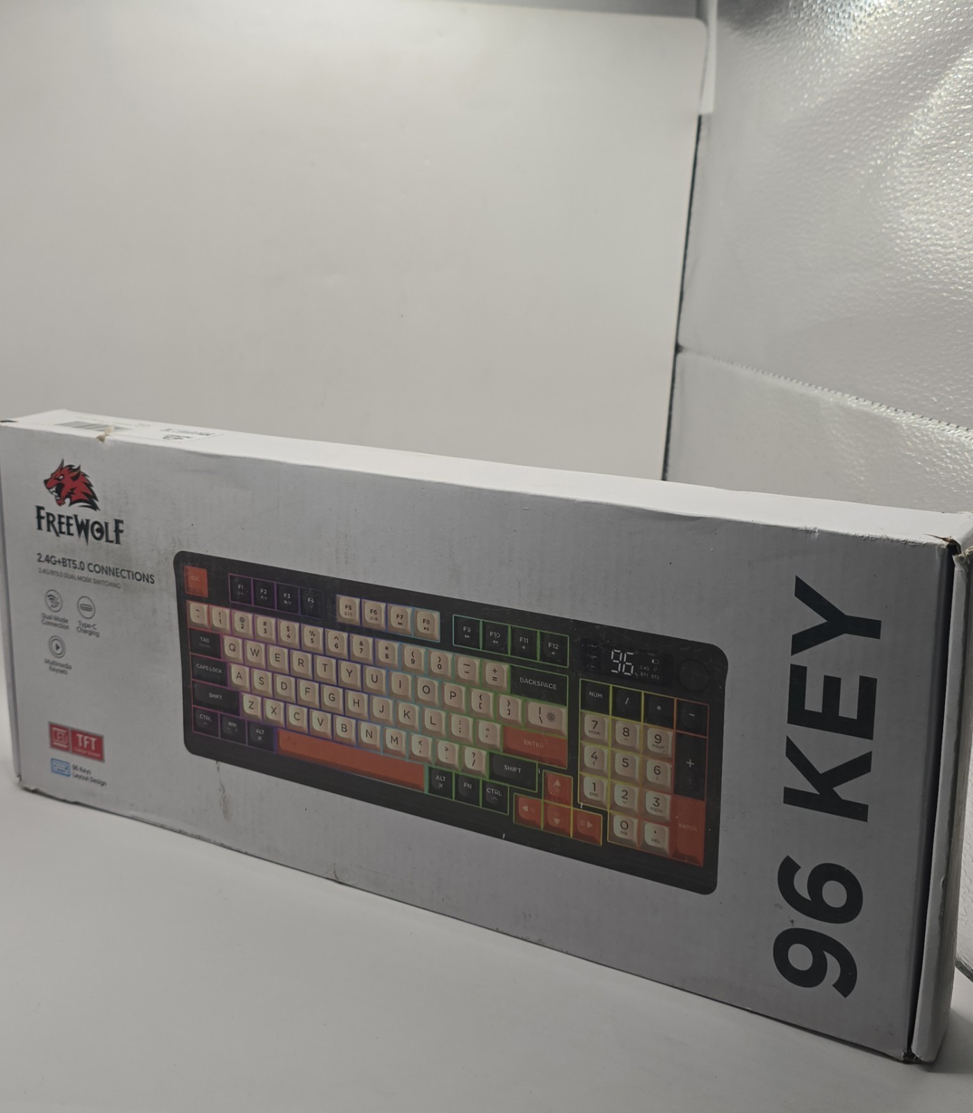 Freewolf LexonElec M96 Dual Mode Wireless Keyboard / Black & Grey