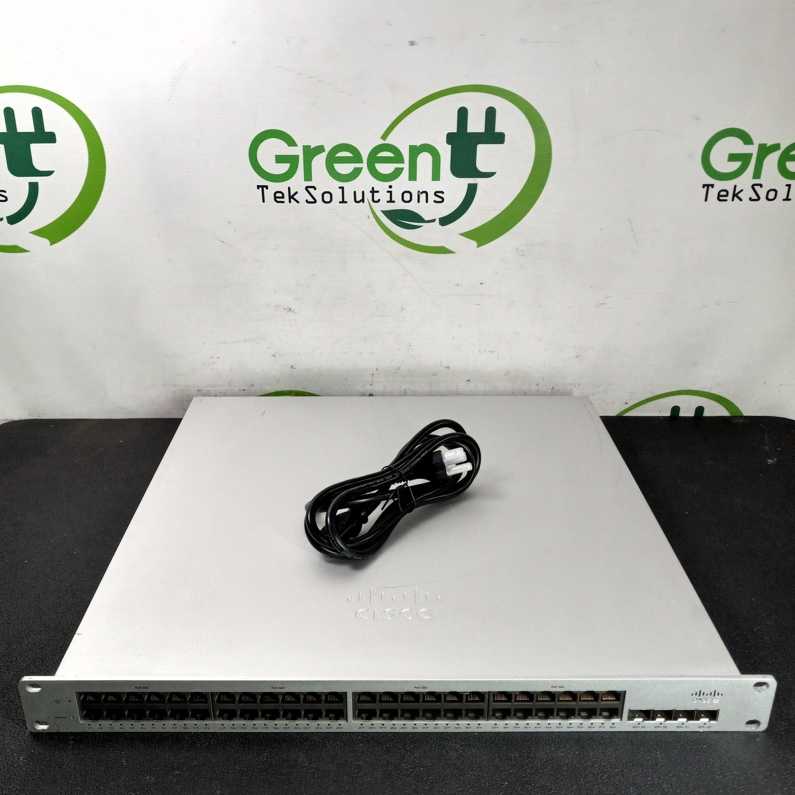 Cisco Meraki MS320-48LP 48 Port PoE Gigabit Switch w PSU and Power Cord