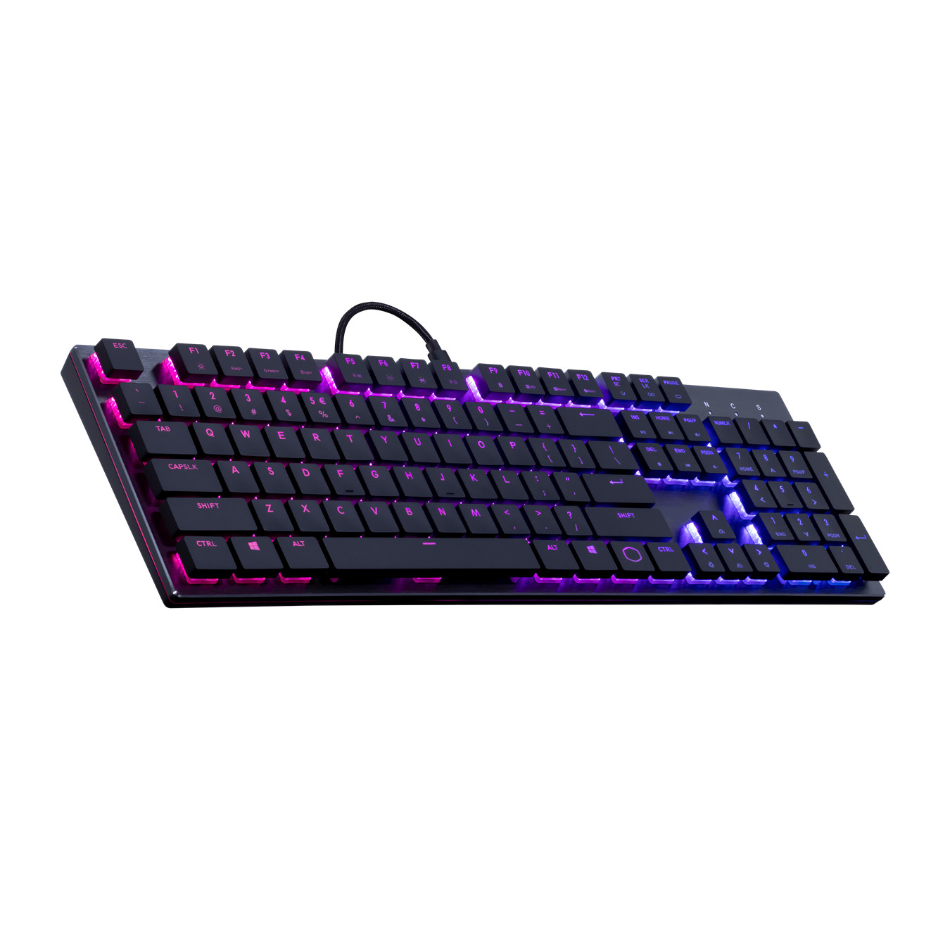 Cooler Master SK650 Black Gaming Keyboard Cherry MX LOW PROFILE English Hebrew