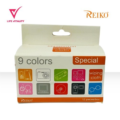 Reiko Microfiber Wiping Cleaning Glass/Mirror Cloth 12 piece set - 9 Colors