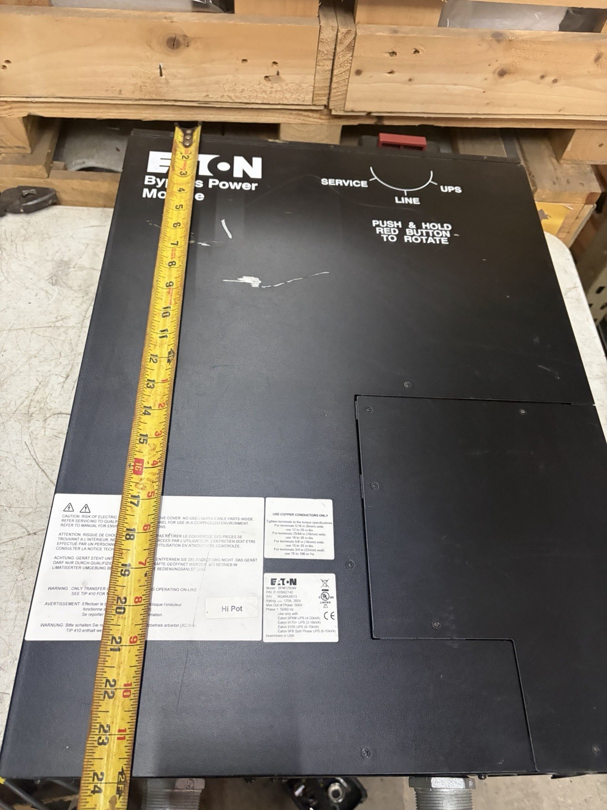 Eaton BPM125HW 125A Hardwired Bypass Power Module UPS Maintenance Switch