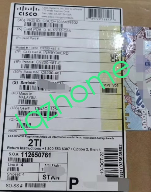 1PCS Cisco switch C9200-48T-E new via FedEx or DHL