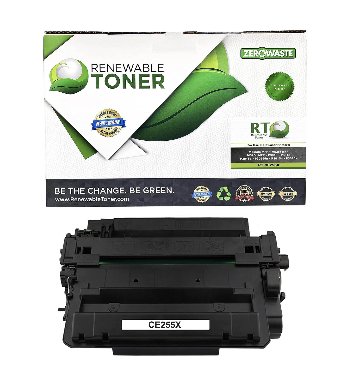 Renewable Toner Compatible High Yield Universal MICR 55X TROY MICR, Black