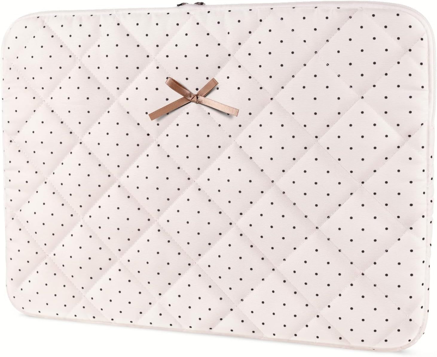 Cute Bow Laptop Sleeve 14 Inch for 14" MacBook, Puffy Quilted Case Cover