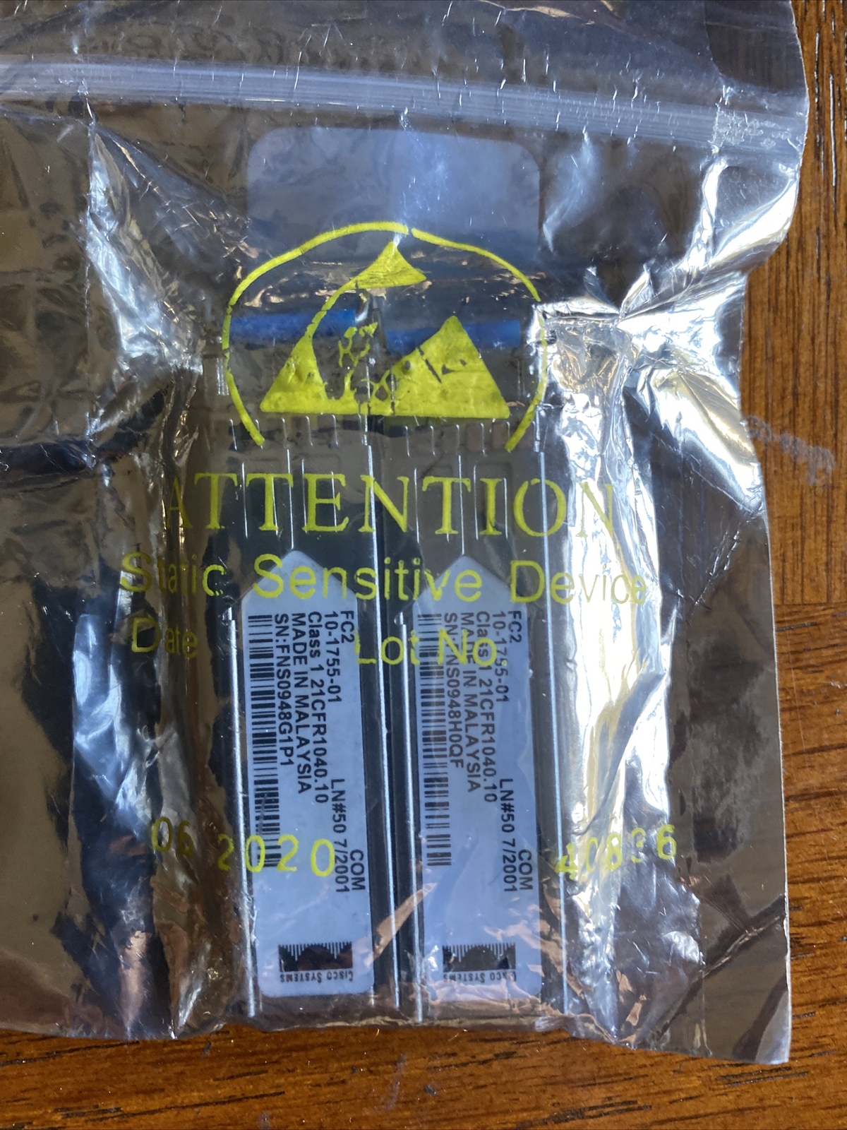 Cisco FC2 SFP 2GB FC Long Wave (10-1755-01) Set Of 2