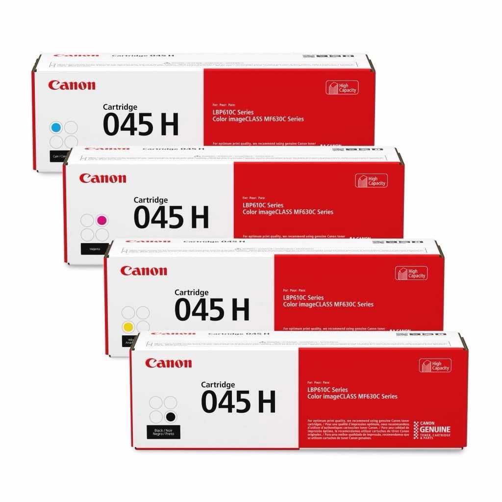 Compatible 045 045H Toner Cartridge for Canon MF634Cdw MF632Cdw (4-Pack)