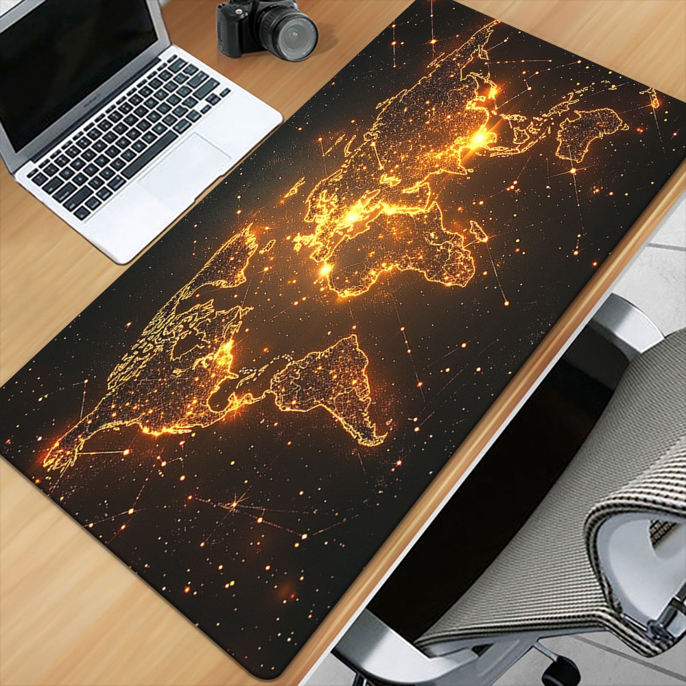 1pc Map HD Printed Pad for Desk, Multi Functional XXL Mousepad, Keyboard Gamin