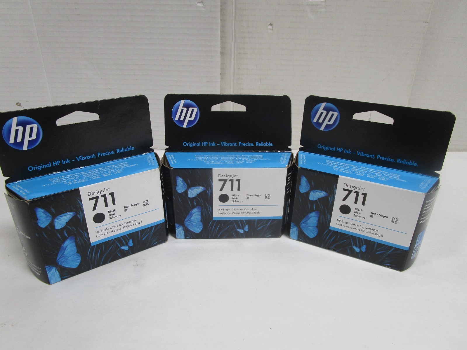 HP 711 CZ133A 33ml BLACK DesignJet Ink NEW SEALED LOT OF 3 NEW SEE PHOTOS