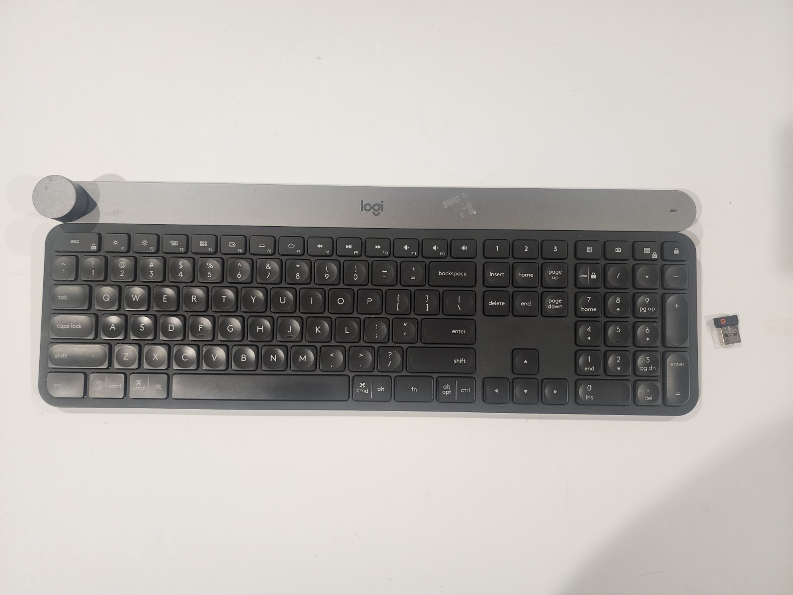 Logitech Craft Advanced Keyboard Y-R0064 Bluetooth Illuminating w/Dongle Tested