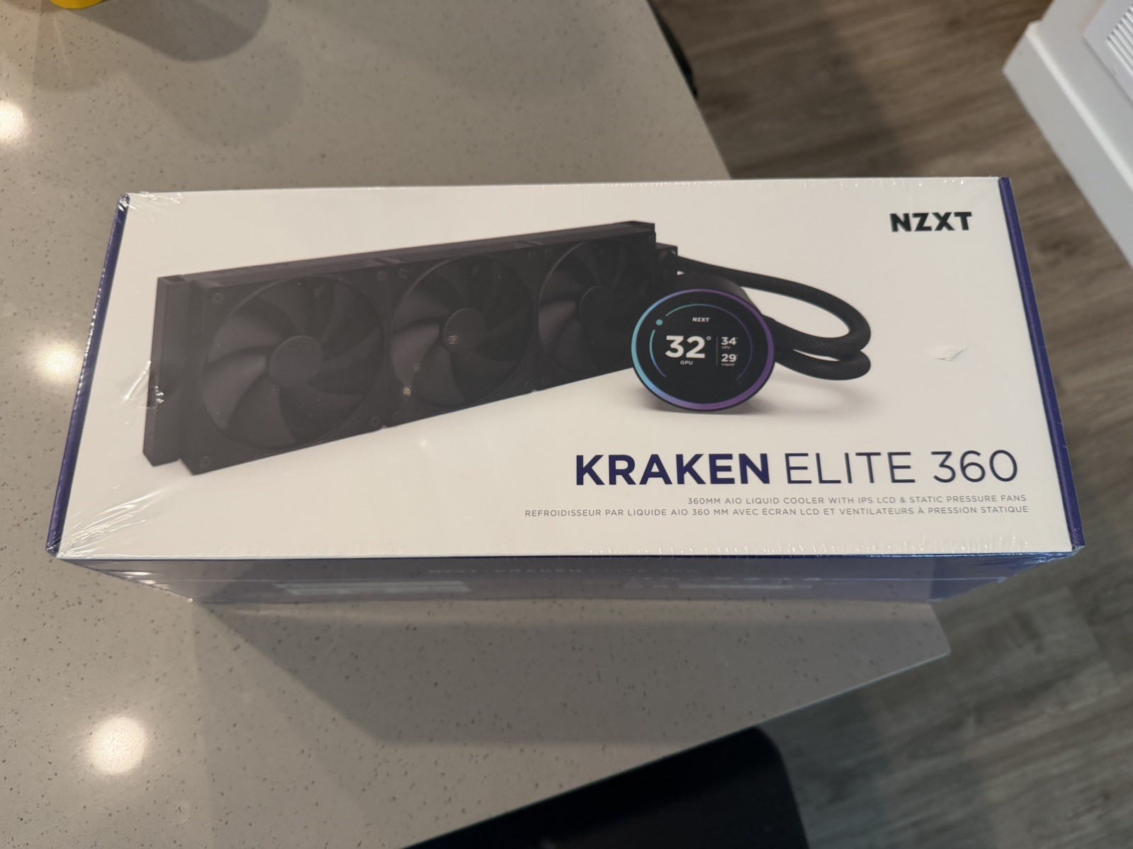 NEW, NZXT Kraken Elite 360 3x120mm AiO Liquid CPU Cooler - Matte Black