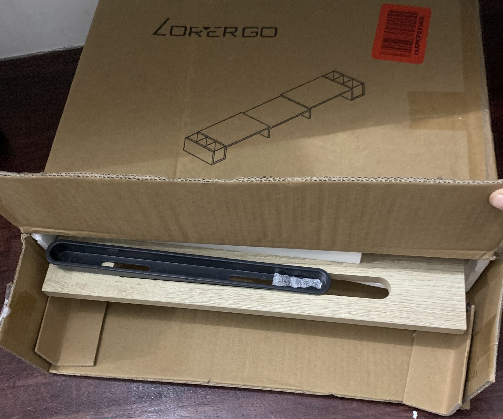 LORYERGO - Dual Monitor Stand Riser - LEMS13 light wood