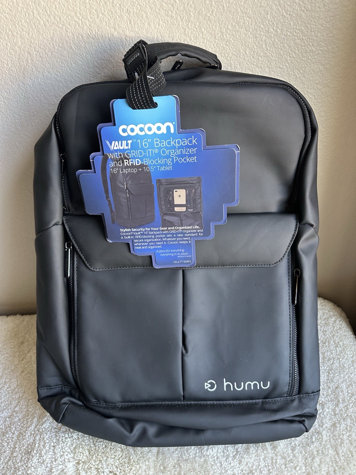 Cocoon Vault 16" Tech Laptop Backpack with GRID-IT & RFID Protection NWT