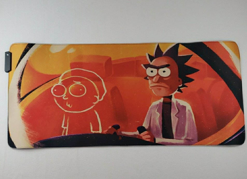 RICK AND MORTY RGB LED Extra Large Soft Gaming Mouse Pad Extended Glowing Pad