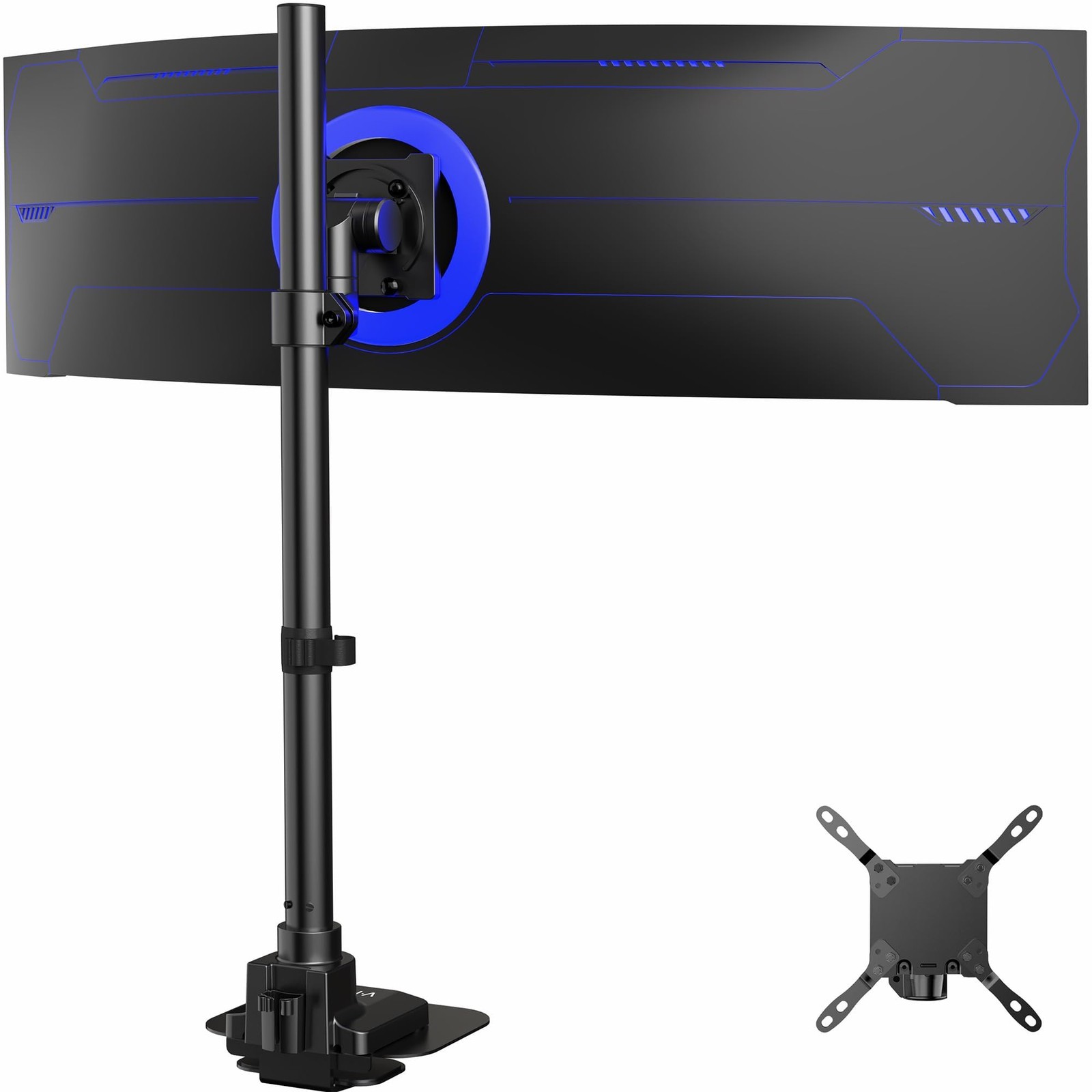 VIVO Single Ultra-Wide Monitor Desk Mount for up to 57" screens, Black