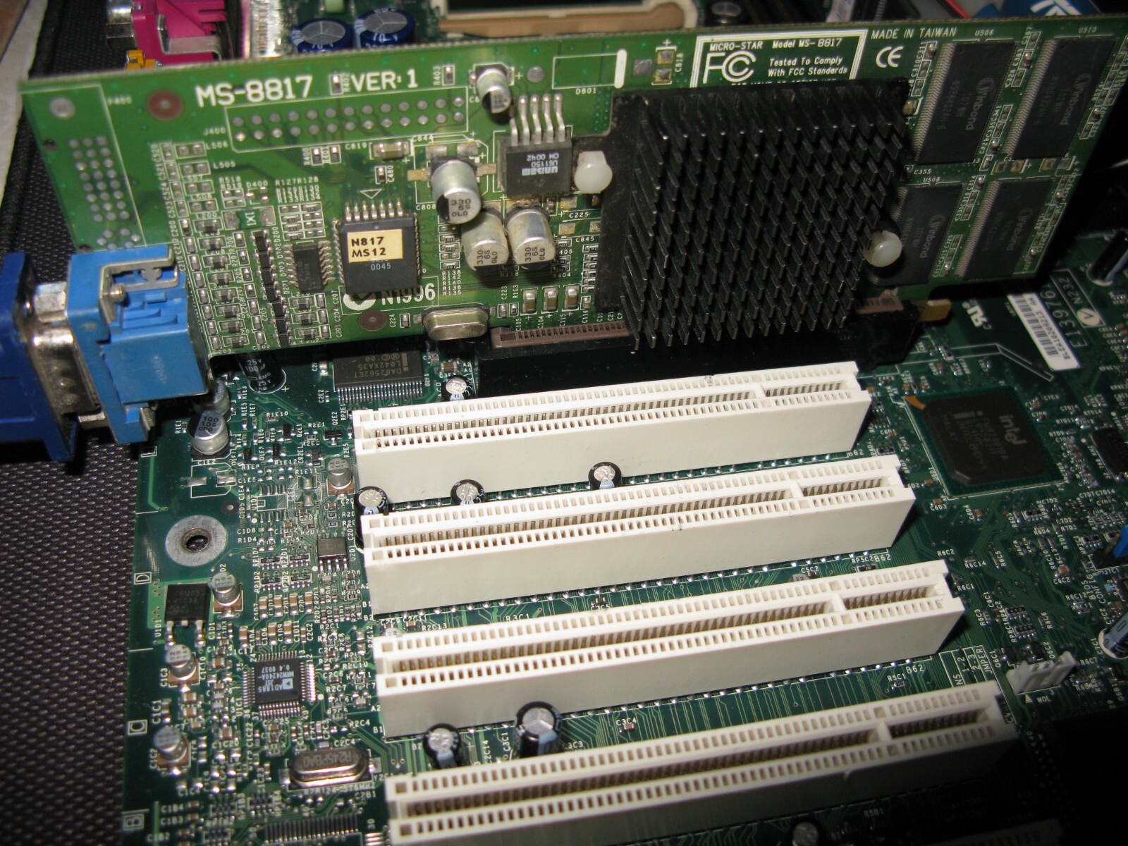 Video Card Nvidia GeForce2MX MSI micro-star MS-8817 VER 1  32Mb AGP