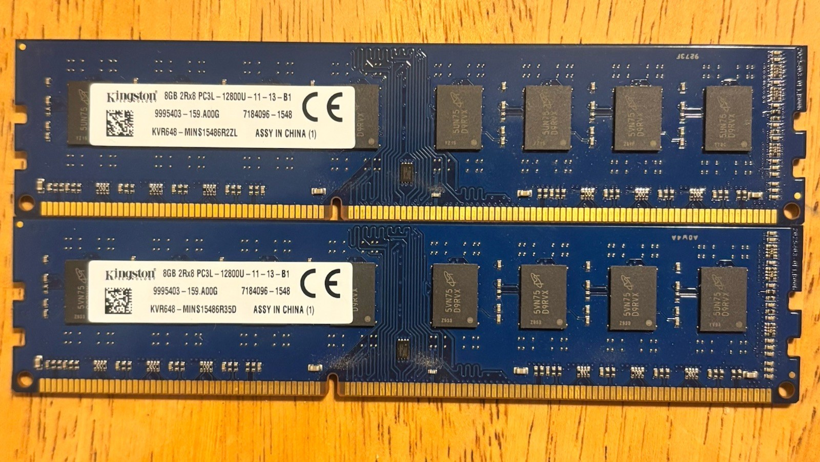 Kingston 16GB 2x8GB DDR3L 1600MHz PC3L-12800 Desktop RAM DIMM Memory Blue Micron