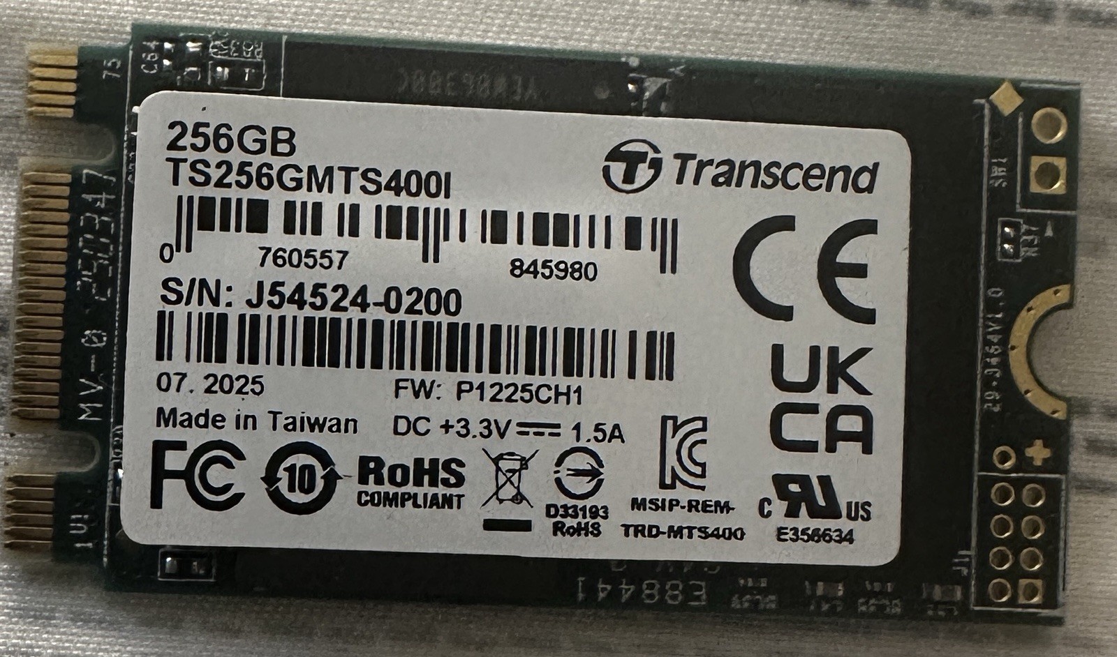 Transcend 256GB - TS256GMTS4001