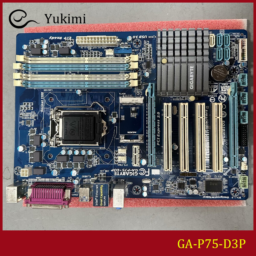 FOR GIGABYTE GA-P75-D3P LGA 1155 DDR3*4 32GB ATX Motherboard Test OK