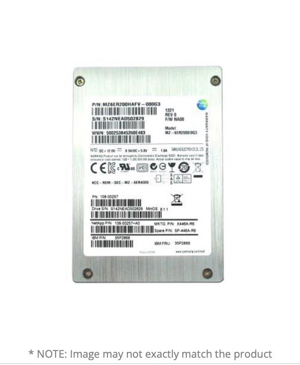 NetApp X446B-R6 200GB 2.5” SAS 6Gbps SSD – Samsung - Refurbished