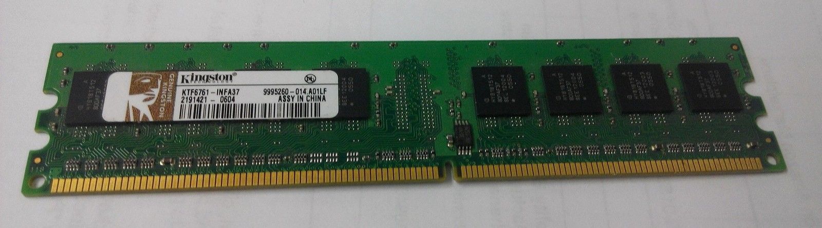 KINGSTON 512MB DDR2 PC2-4200U SDRAM DIMM MEMORY 