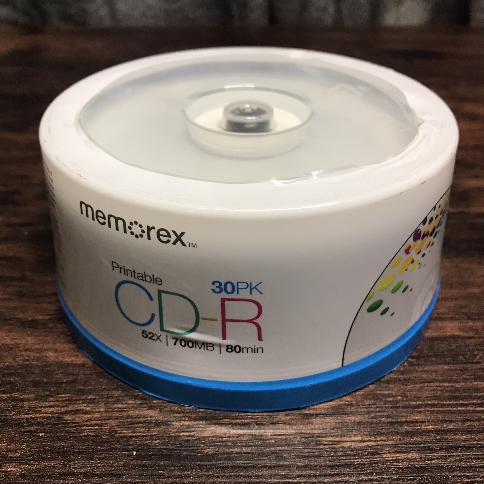 30 New Memorex 52X White Inkjet Printable 700MB CD-R