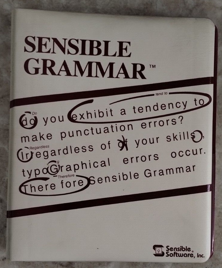 Sensible Grammar - vintage Apple II software 1986