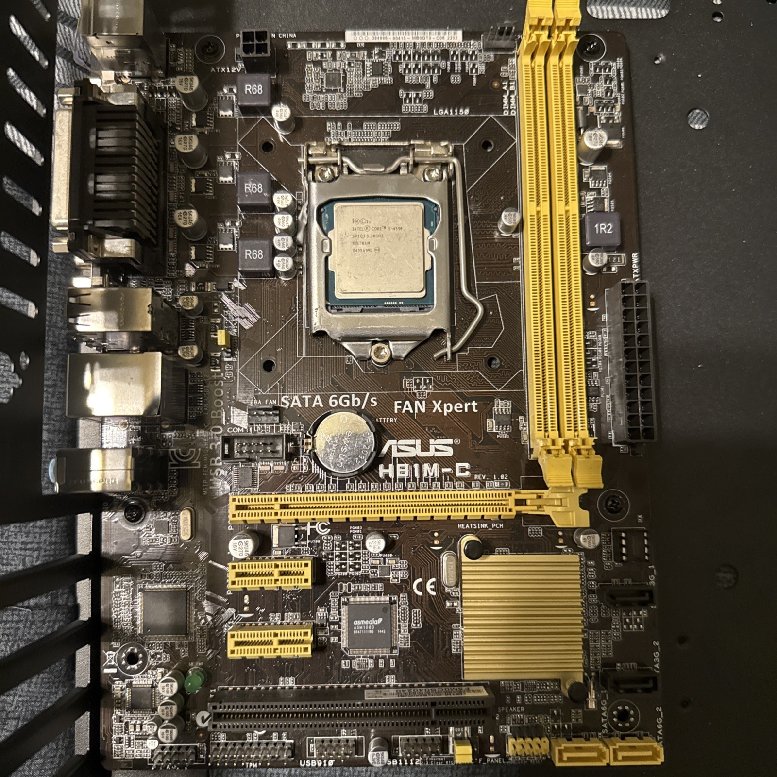 ASUS H81M-C MicroATX LGA1150 Intel DDR3 2 DIMM DVI/VGA USB 3.0
