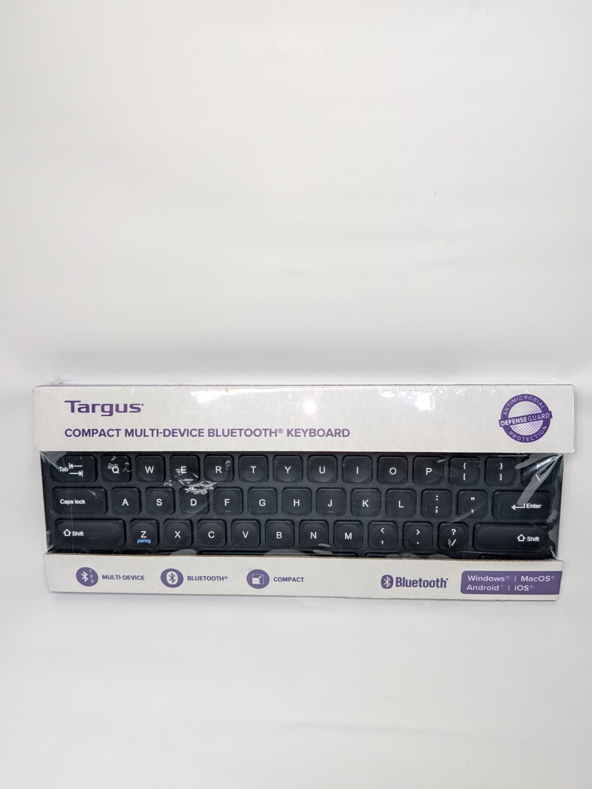 Targus Compact Multi-Device Bluetooth Antimicrobial Keyboard AKB862US New Sealed