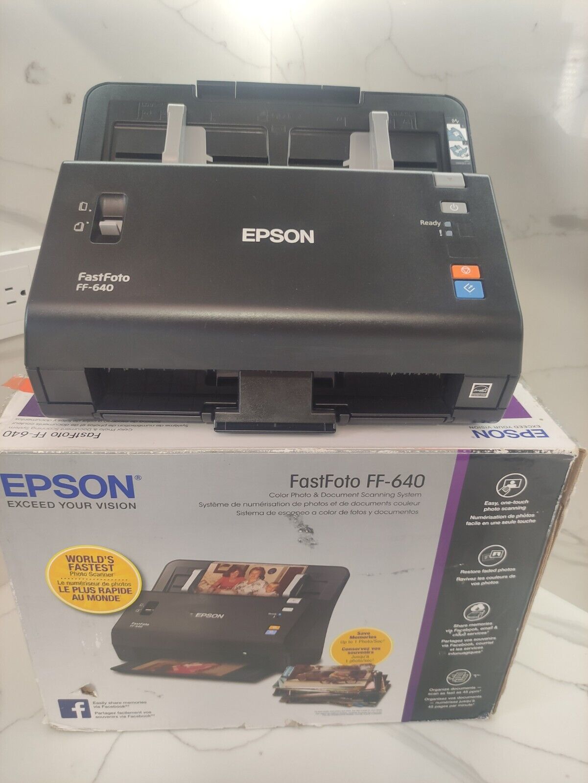 Epson FastFoto FF-640 High-Speed Photo Scanning System FULLY TESTED
