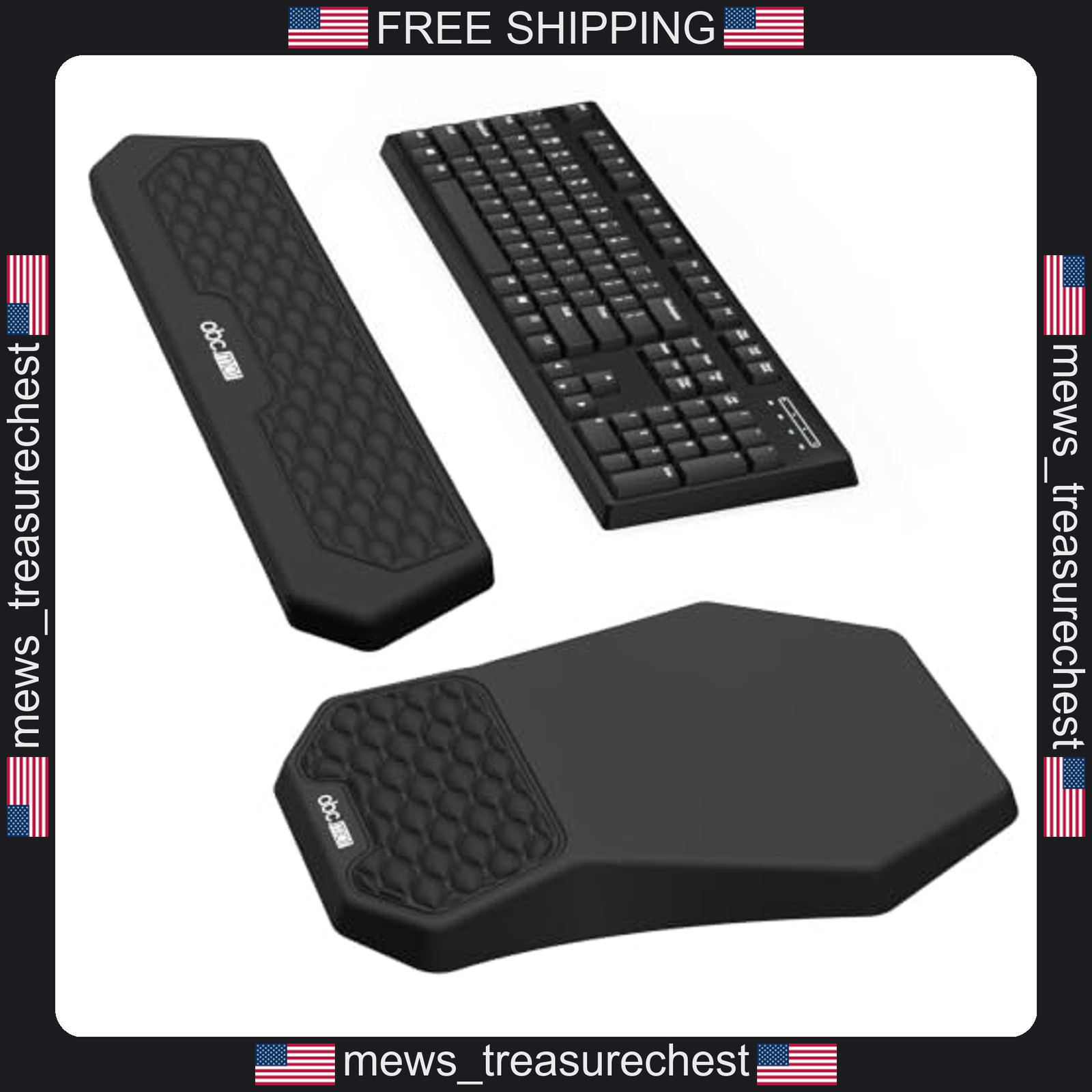Ergonomic Mouse Pad with Wrist Rest and Keyboard Support Set